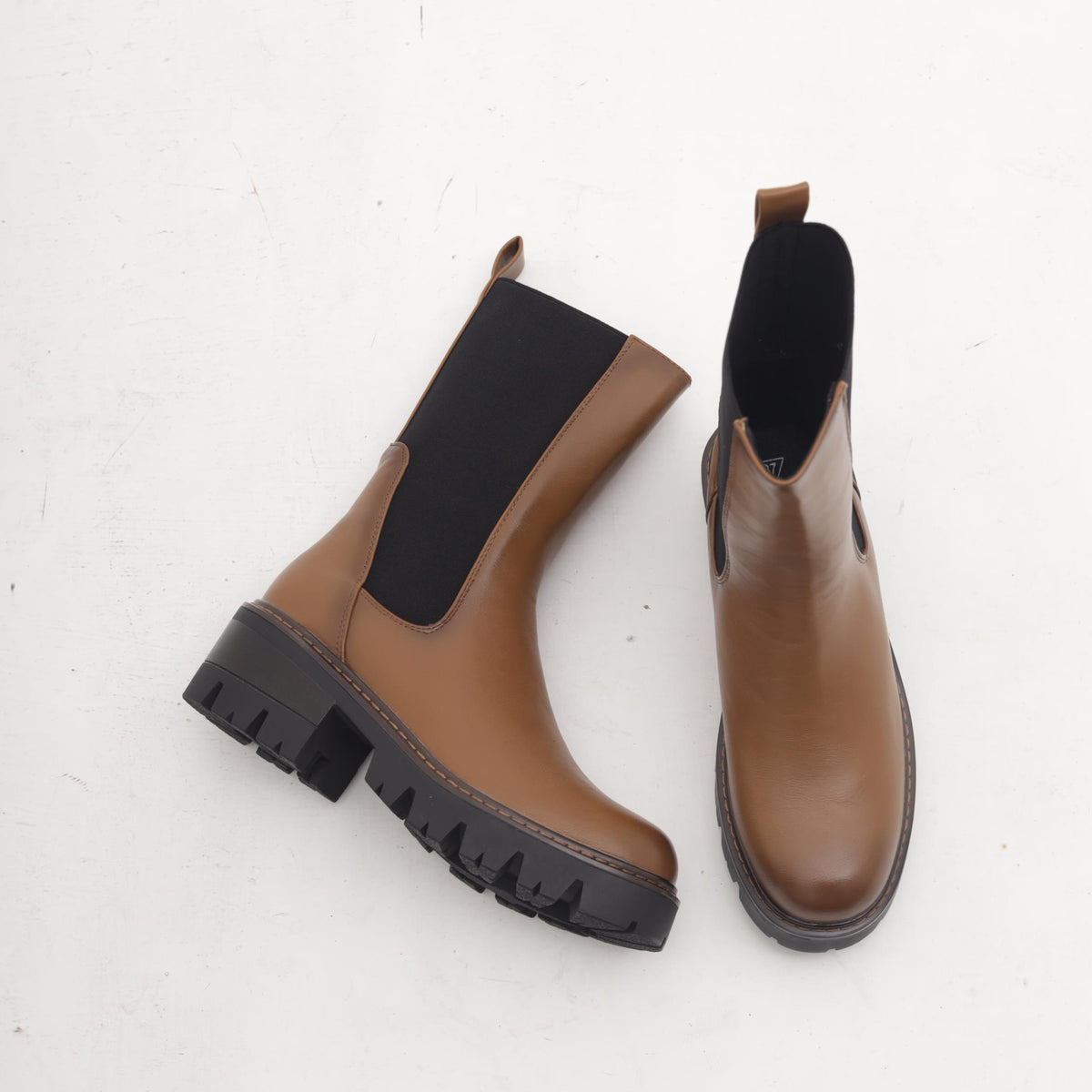 STIVALETTO ELASTICO GRANDE CUOIO 