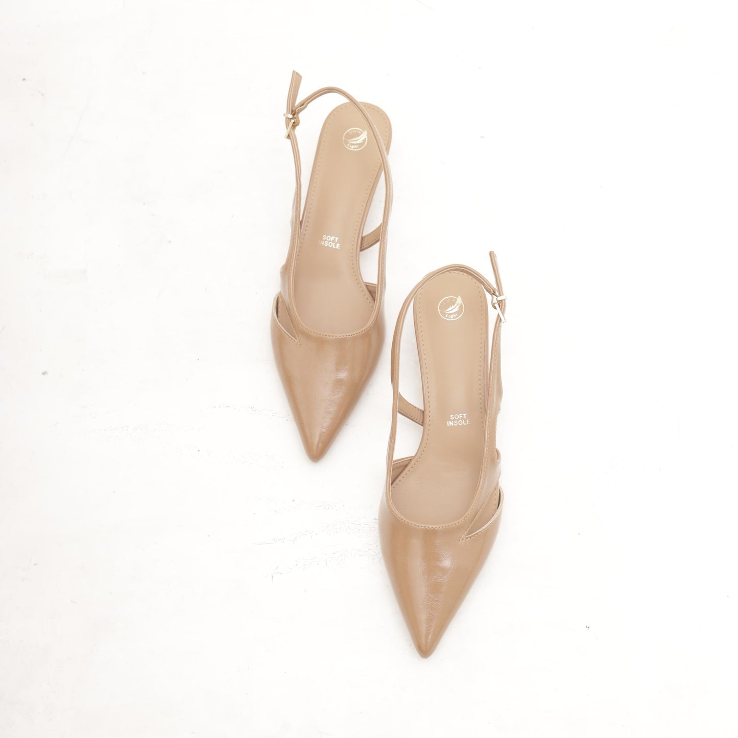 SLINGBACK INTAGLI DARK NUDE 