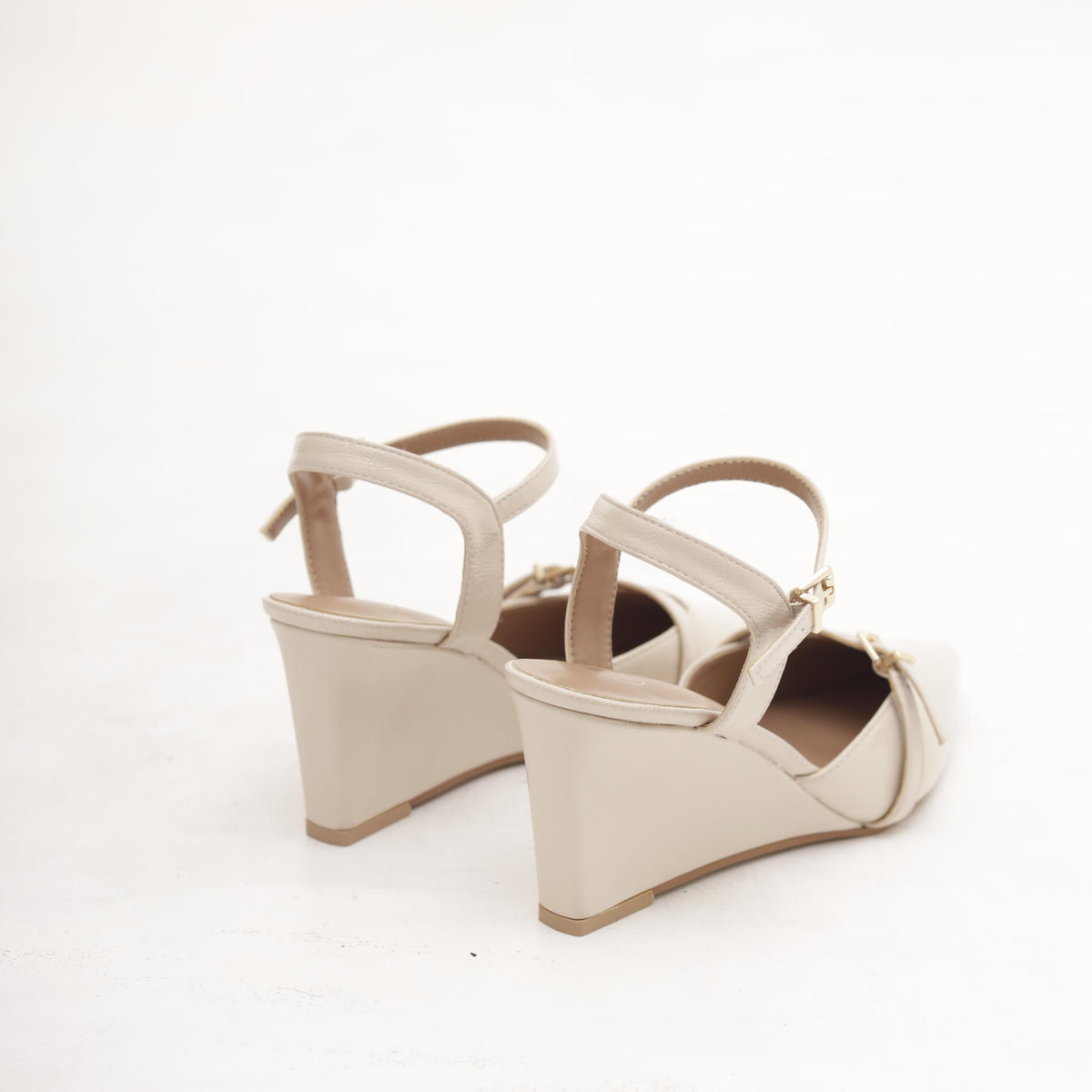 SANDALO ZEPPA CINTURINO BEIGE 