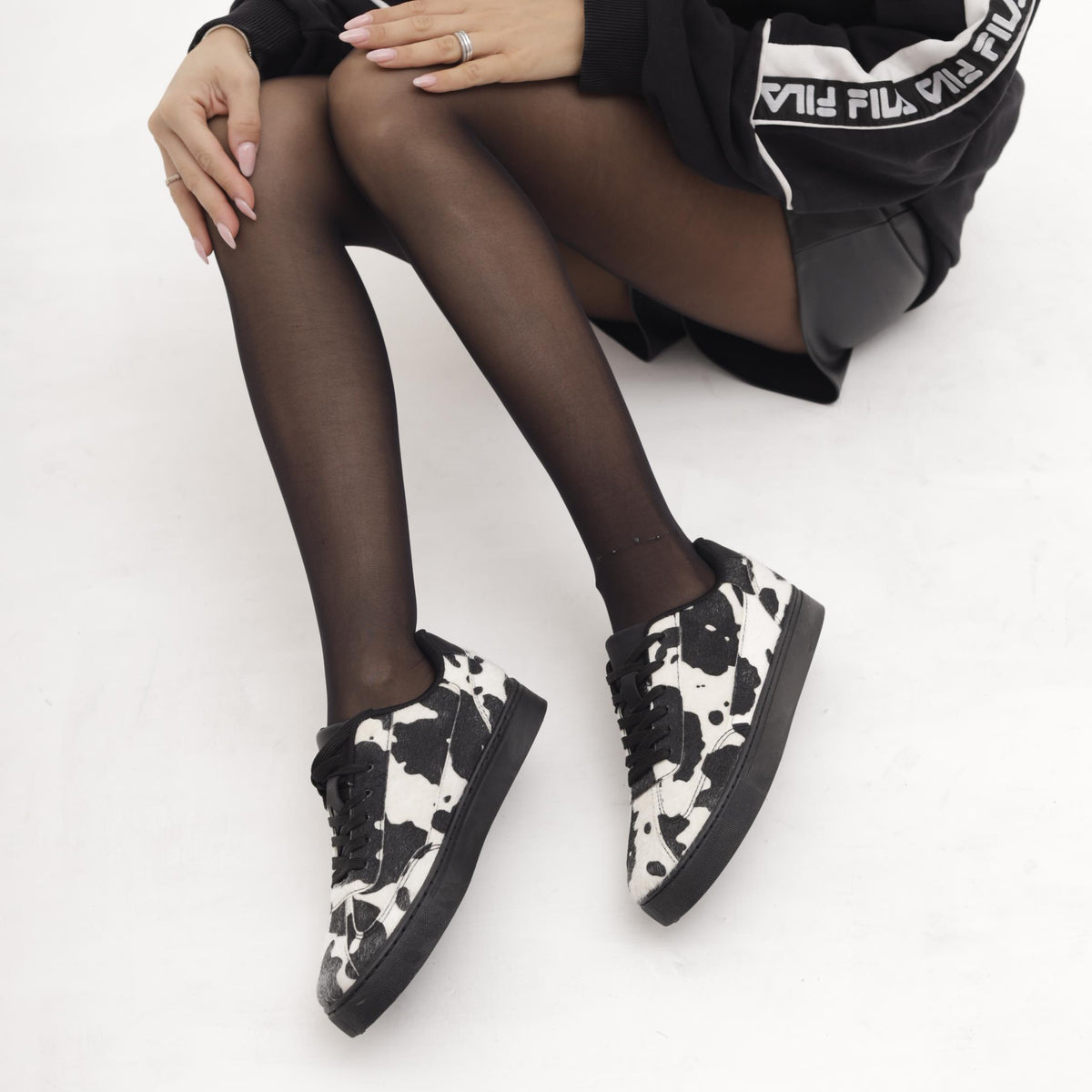 SNEAKERS ANIMALIER NERO 