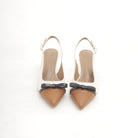 SLINGBACK BICOLORE FIOCCO PANNA 