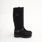 STIVALE BIKER CINTURINO NERO 