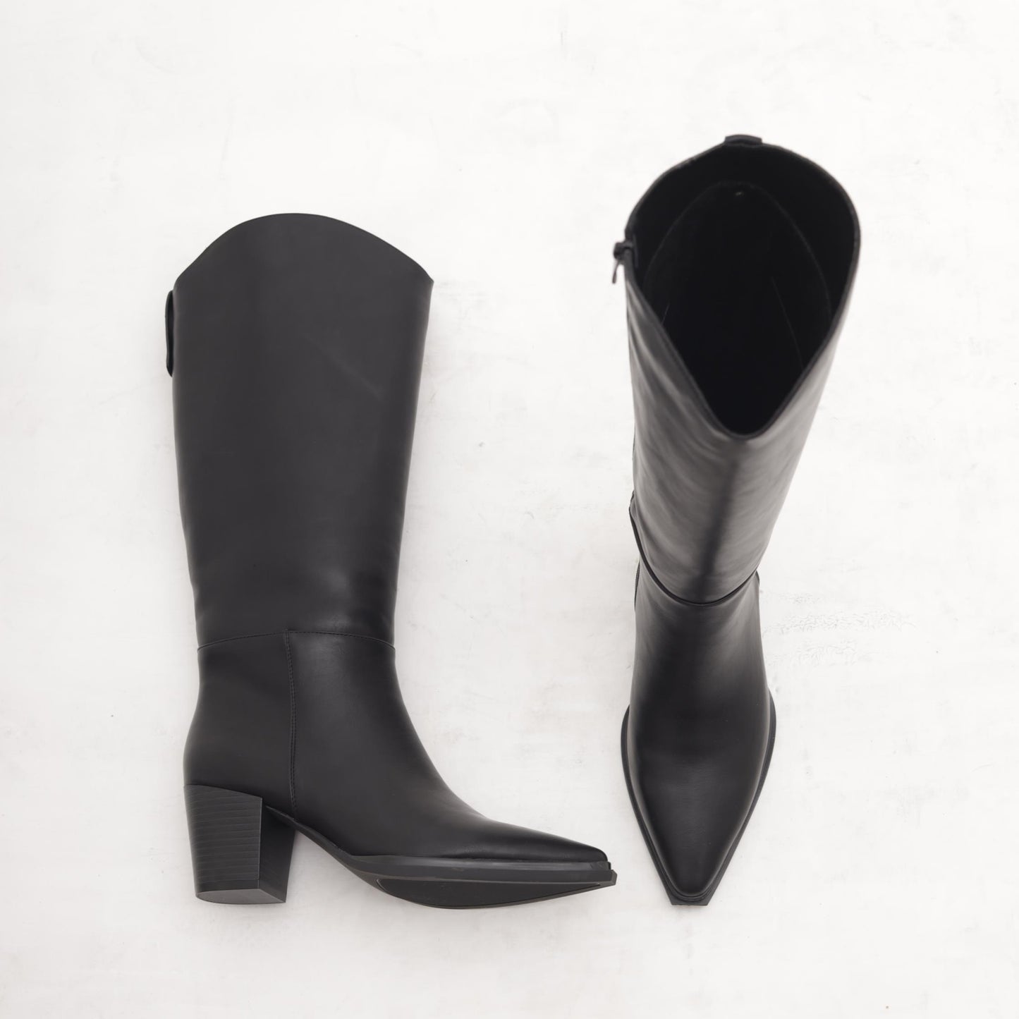 STIVALE TEXANO LISCIO NERO 