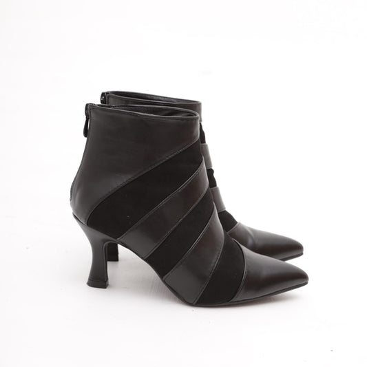 TRONCHETTO BASSO STRIPES NERO 