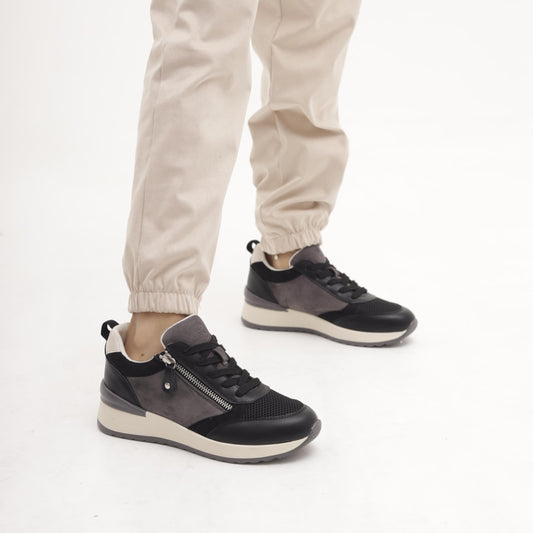 SNEAKERS ZIP NERO 