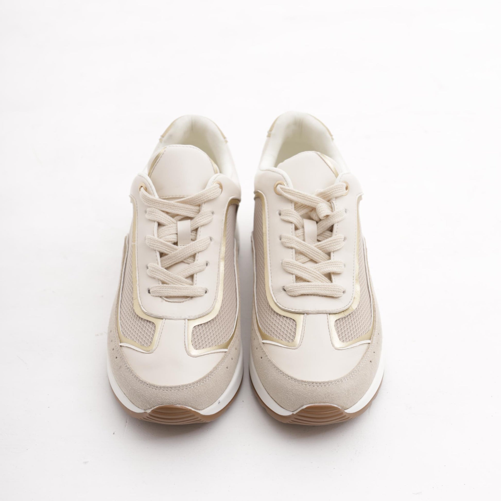 SNEAKERS RETE ALTA BEIGE<BR/> 