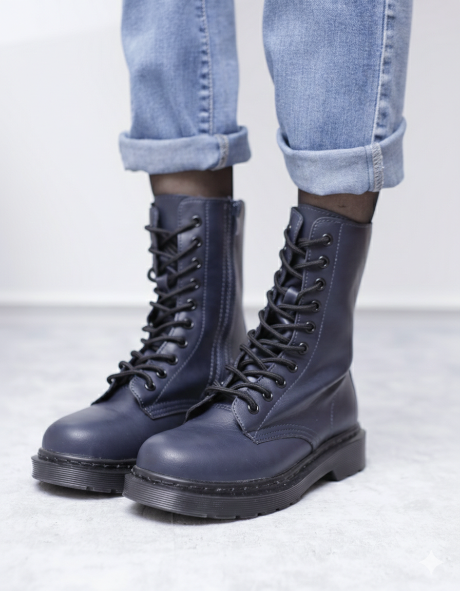 ANFIBIO ALTO CON ZIP BLU 