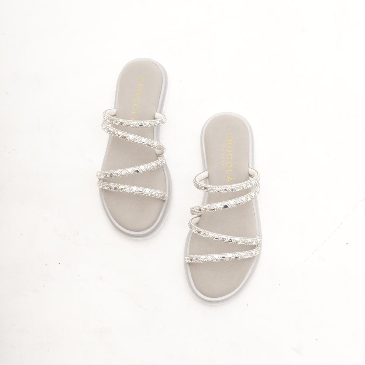 SANDALO FASCETTE TRIANGLE ARGENTO 