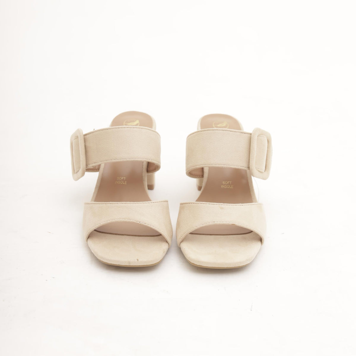SANDALO DOPPIA FASCIA FIBBIA BEIGE 
