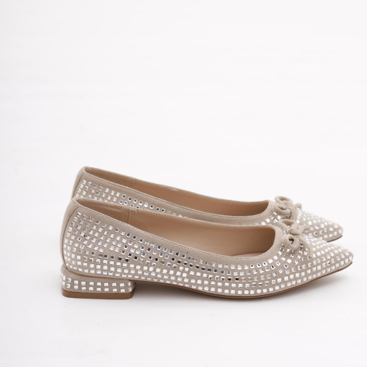 DECOLLETE' FLAT GLITTER TORTORA 