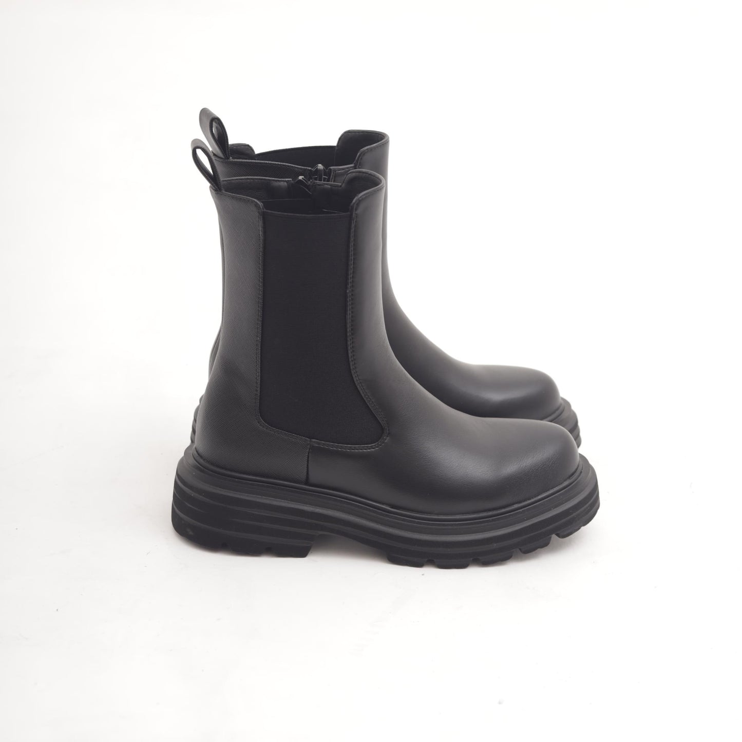 STIVALETTO ELASTICO E ZIP NERO 