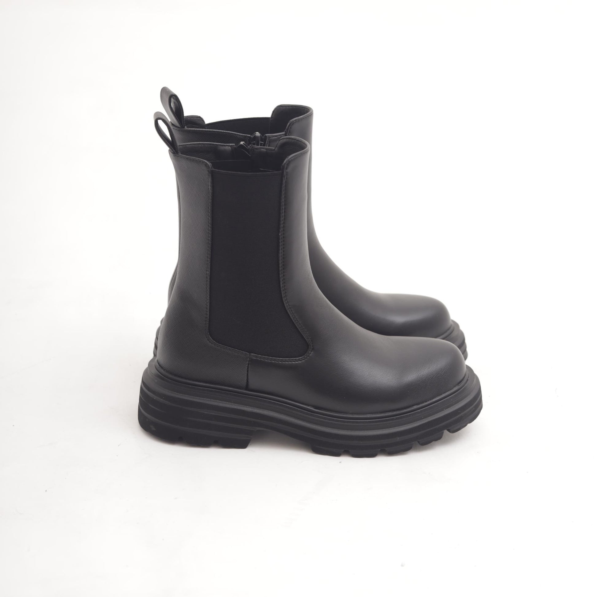 STIVALETTO ELASTICO E ZIP NERO 