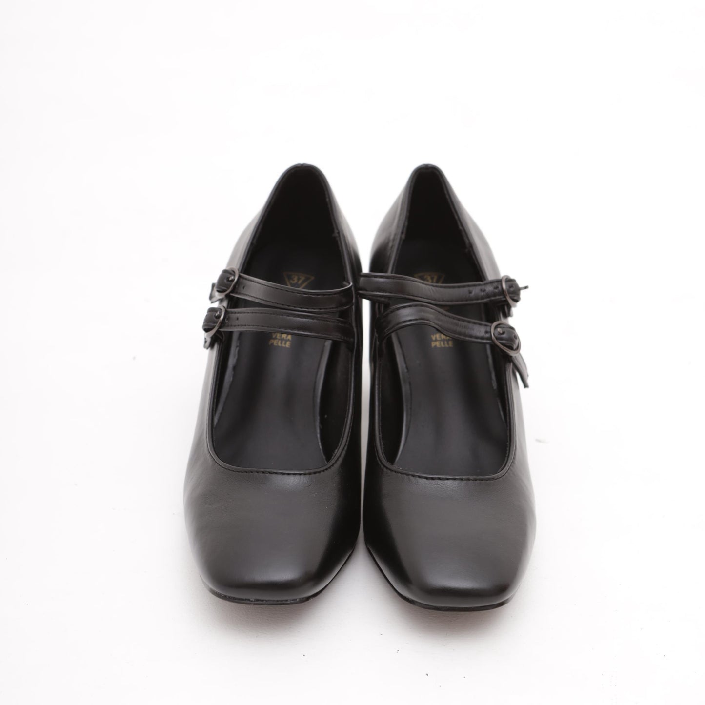 MARY JANE ALTA 2 CINTURINI NERO MP7007-1PUNE CHOCOLA