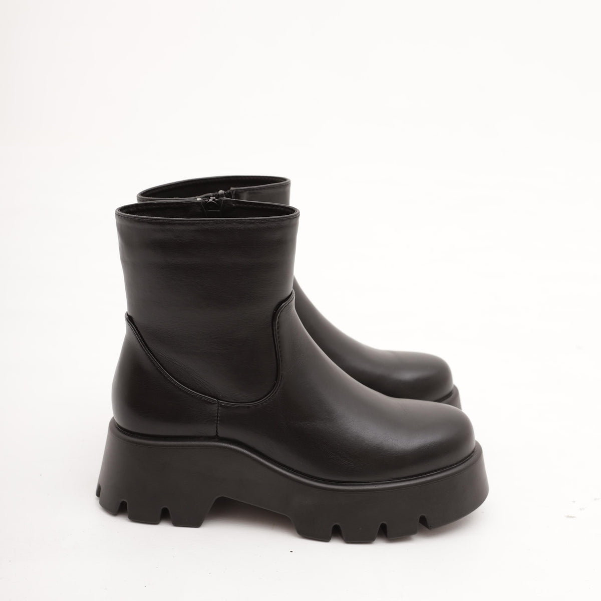 STIVALETTO CHUNKY LISCIO NERO 