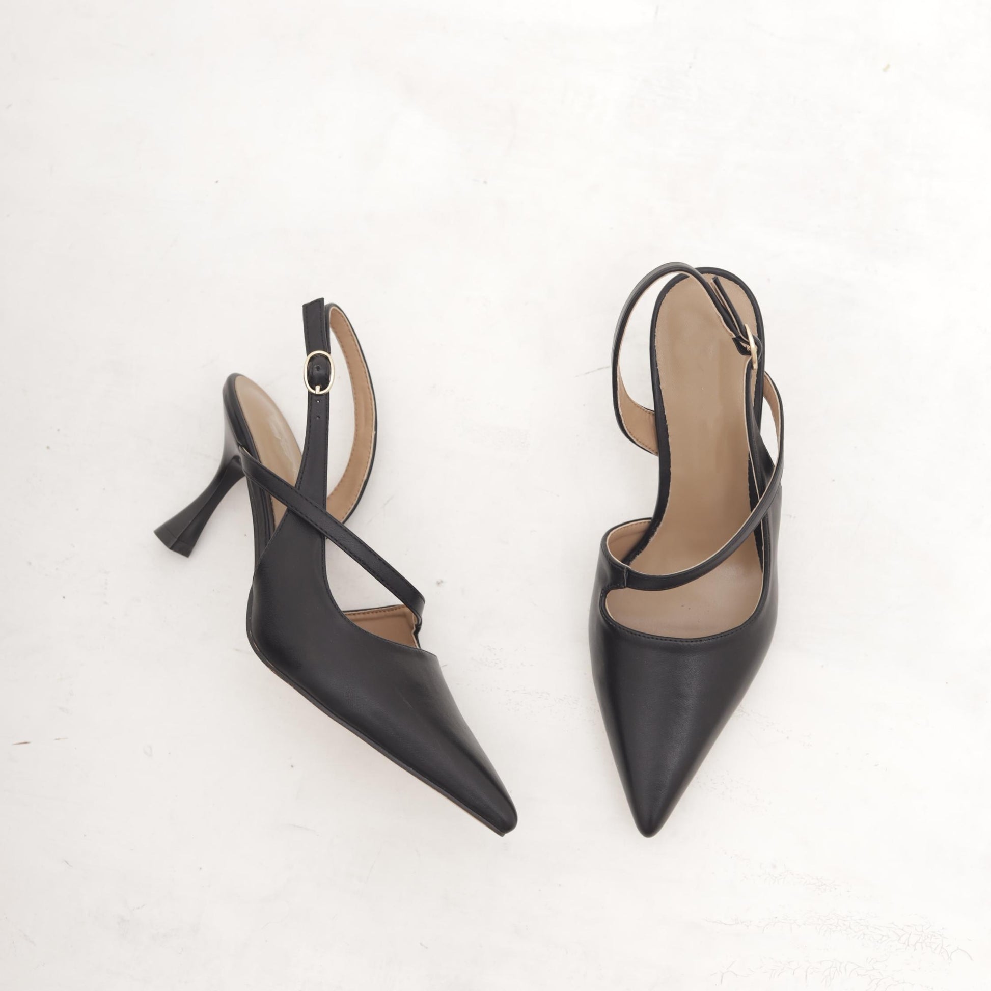 SLINGBACK INCROCIATA NERO 