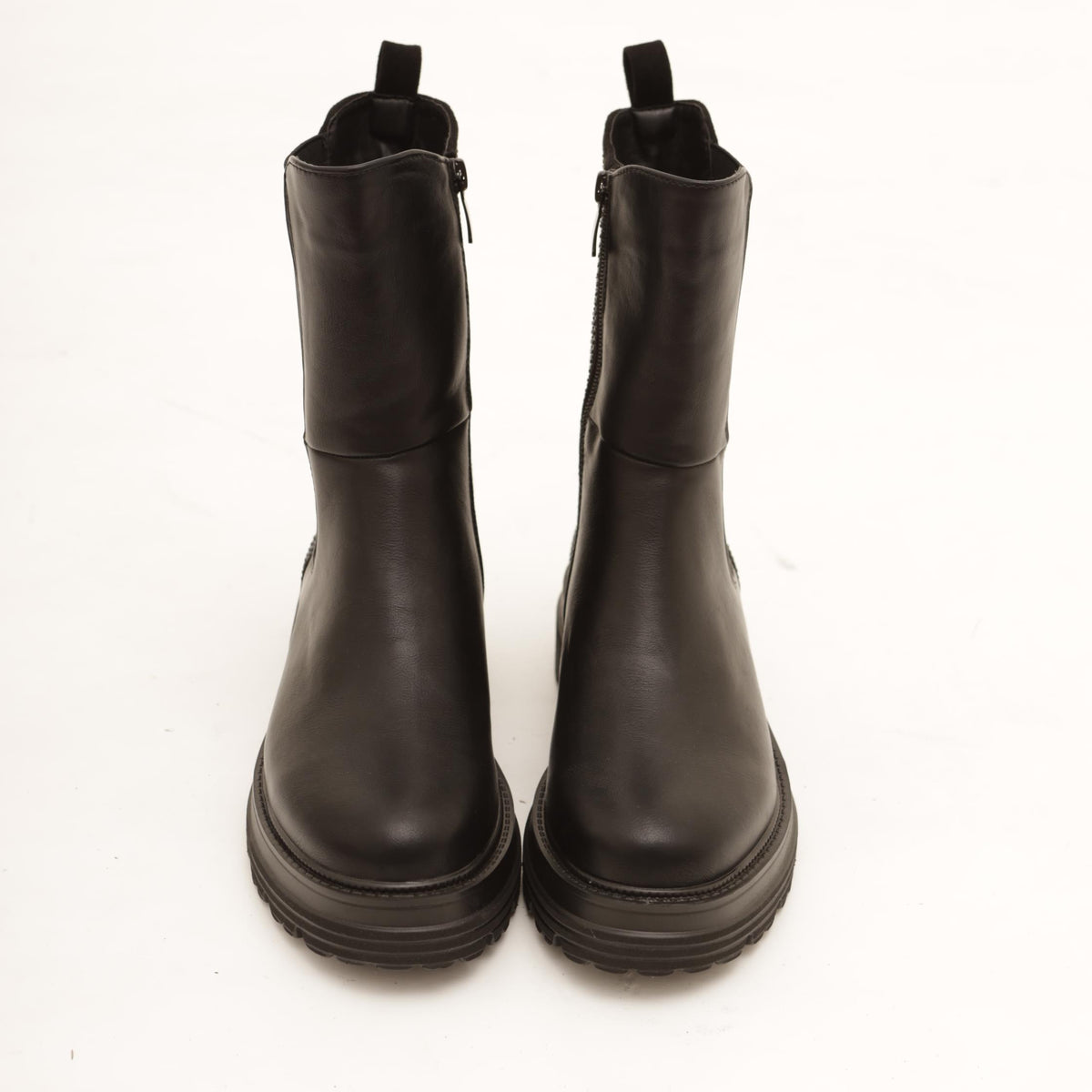STIVALETTO ELASTICI STRASS NERO 