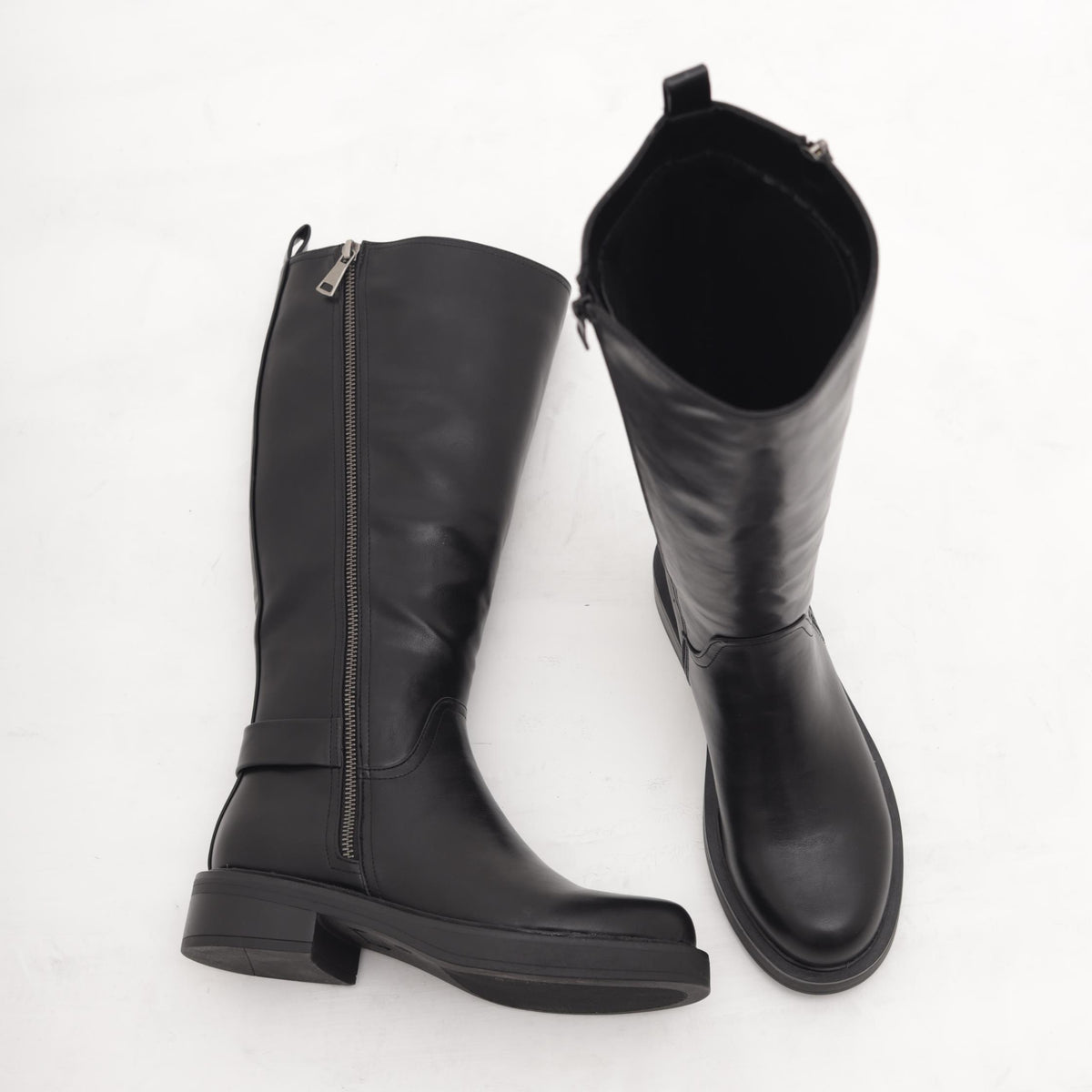 STIVALE ZIP ESTERNA NERO 