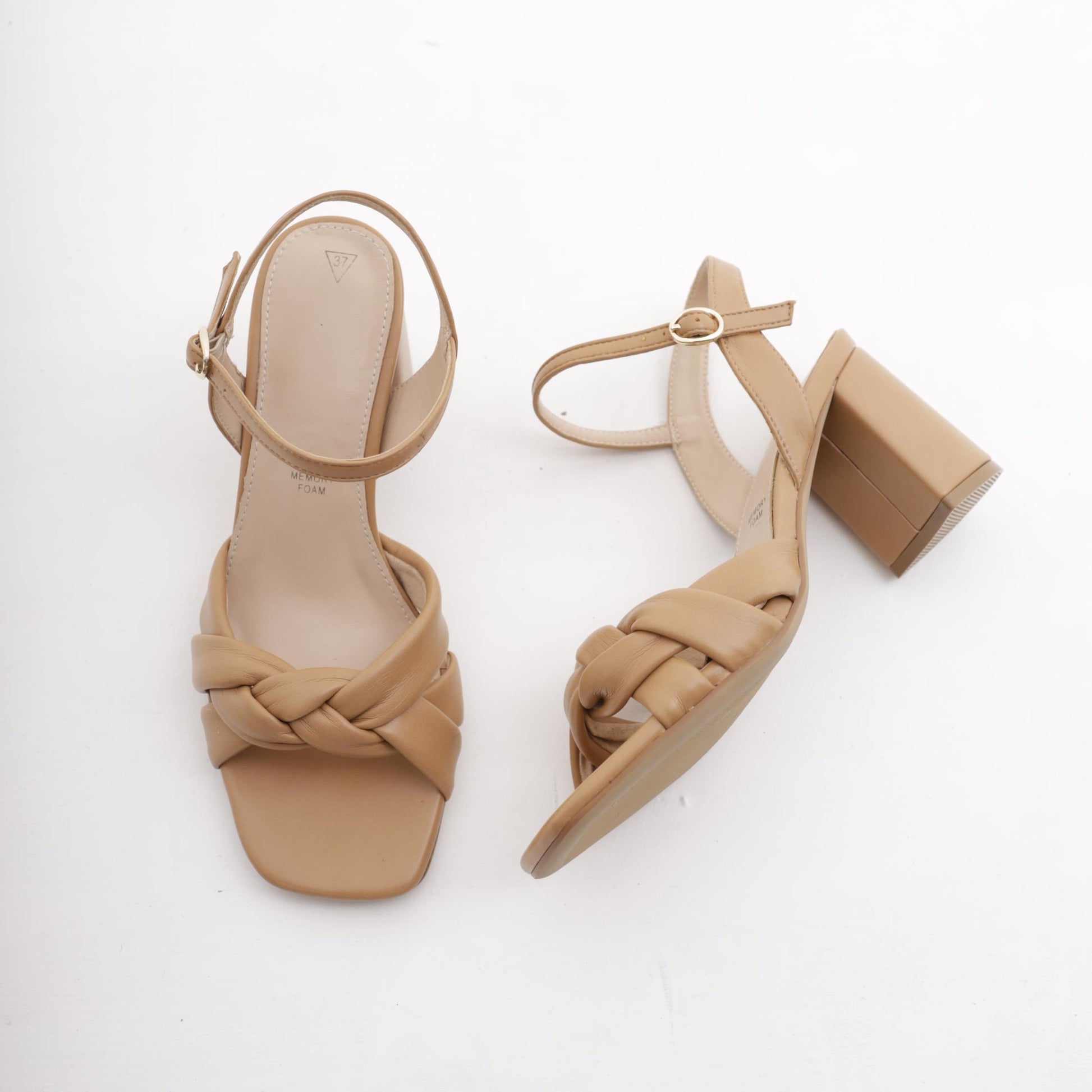 SANDALO TRECCIA CUOIO 