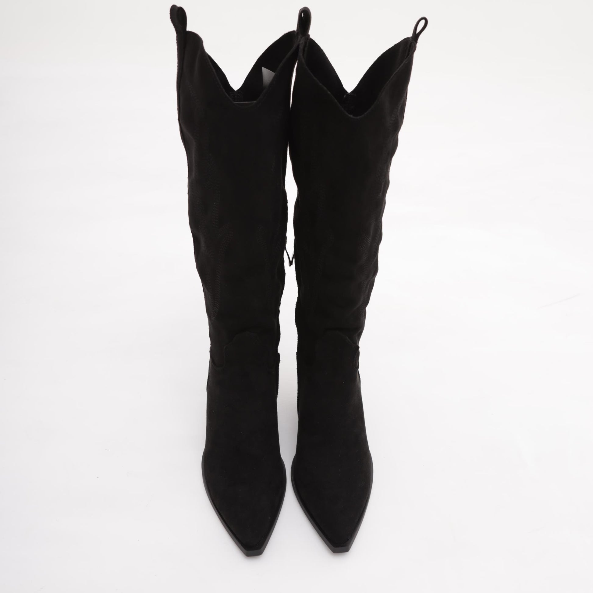 TEXANO ALTO RICAMATO NERO<BR/> 