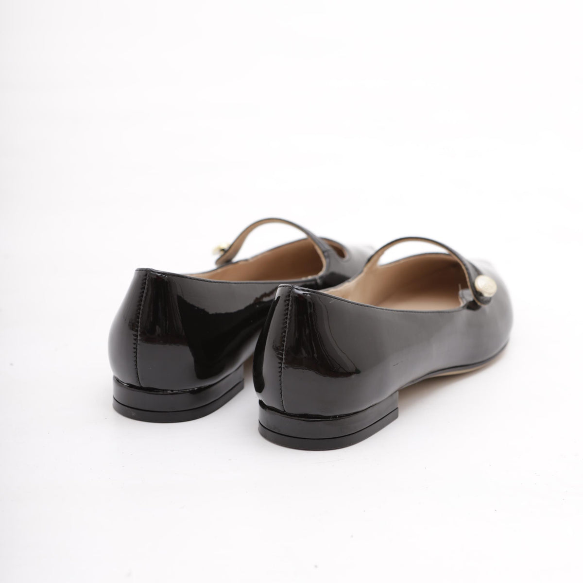 DECOLLETE' FLAT CINTURINO NERO 