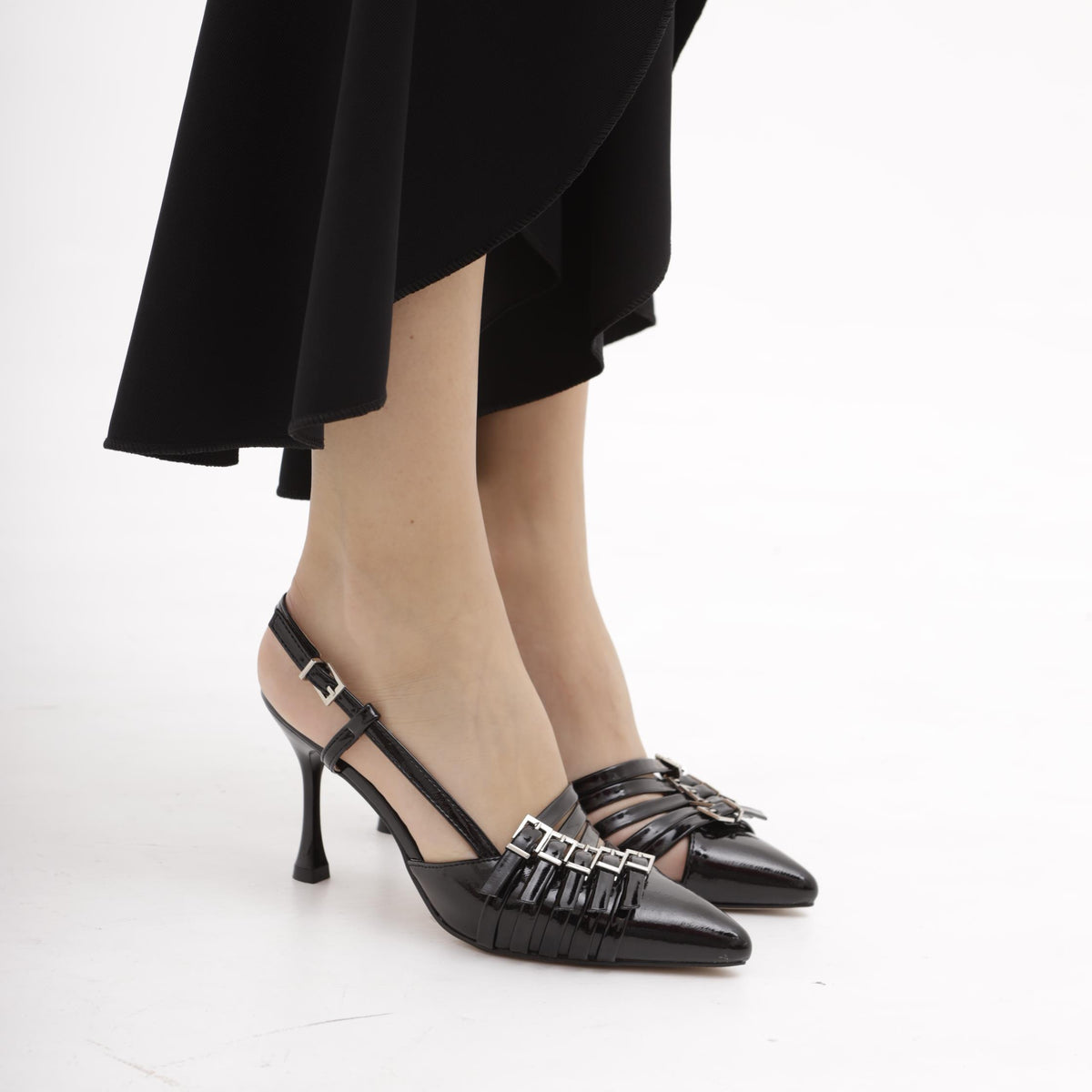 SLINGBACK CINTURINI NERO 