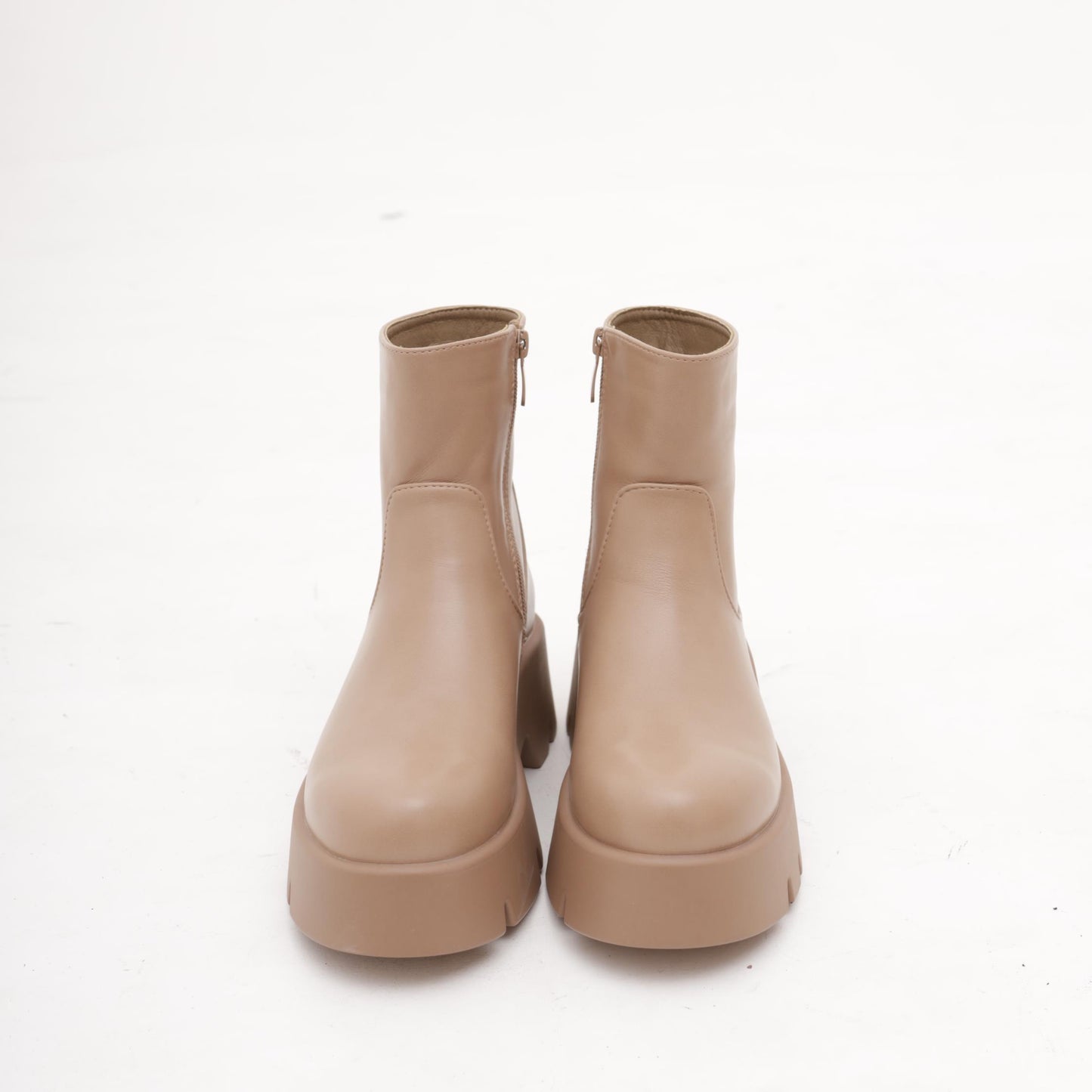 STIVALETTO CHUNKY LISCIO FANGO 