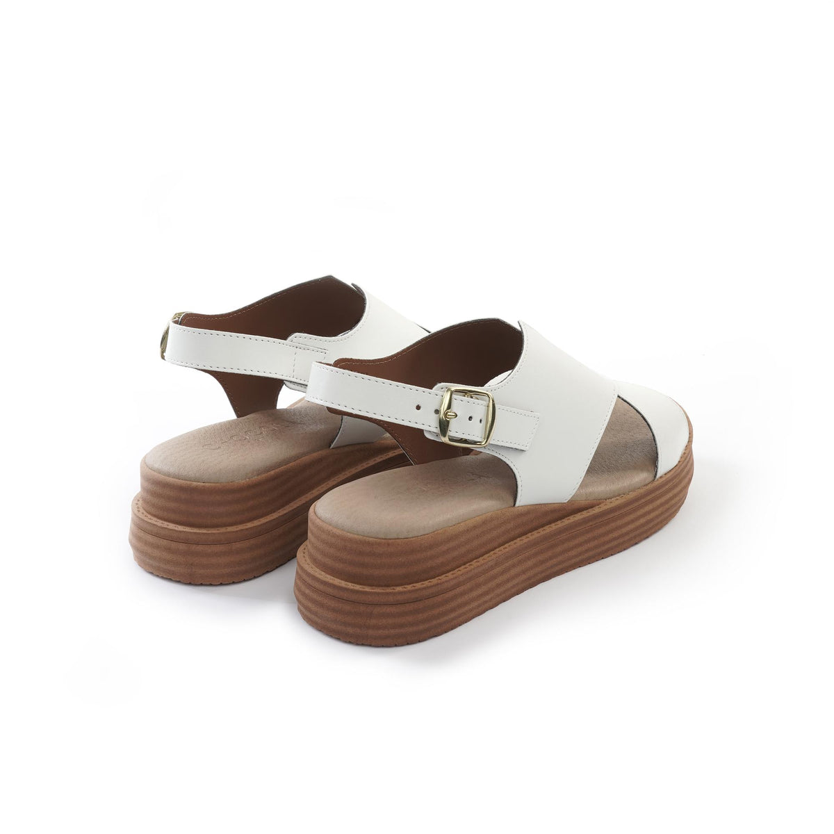 SANDALO ZEPPA FASCE INCROCIATE BIANCO<BR/><BR/> 