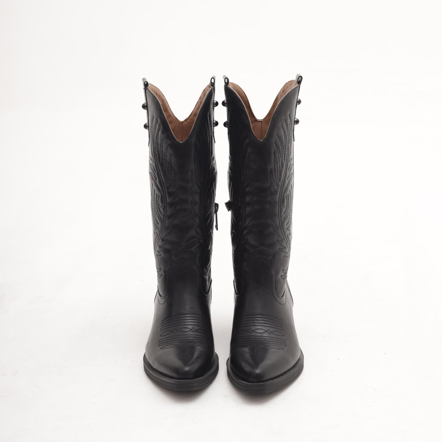 STIVALE CAMPEROS RICAMO NERO MP2737-2PUNERO CHOCOLA