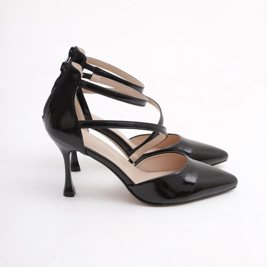 DECOLLETE' D'ORSAY CINTURINO NERO 