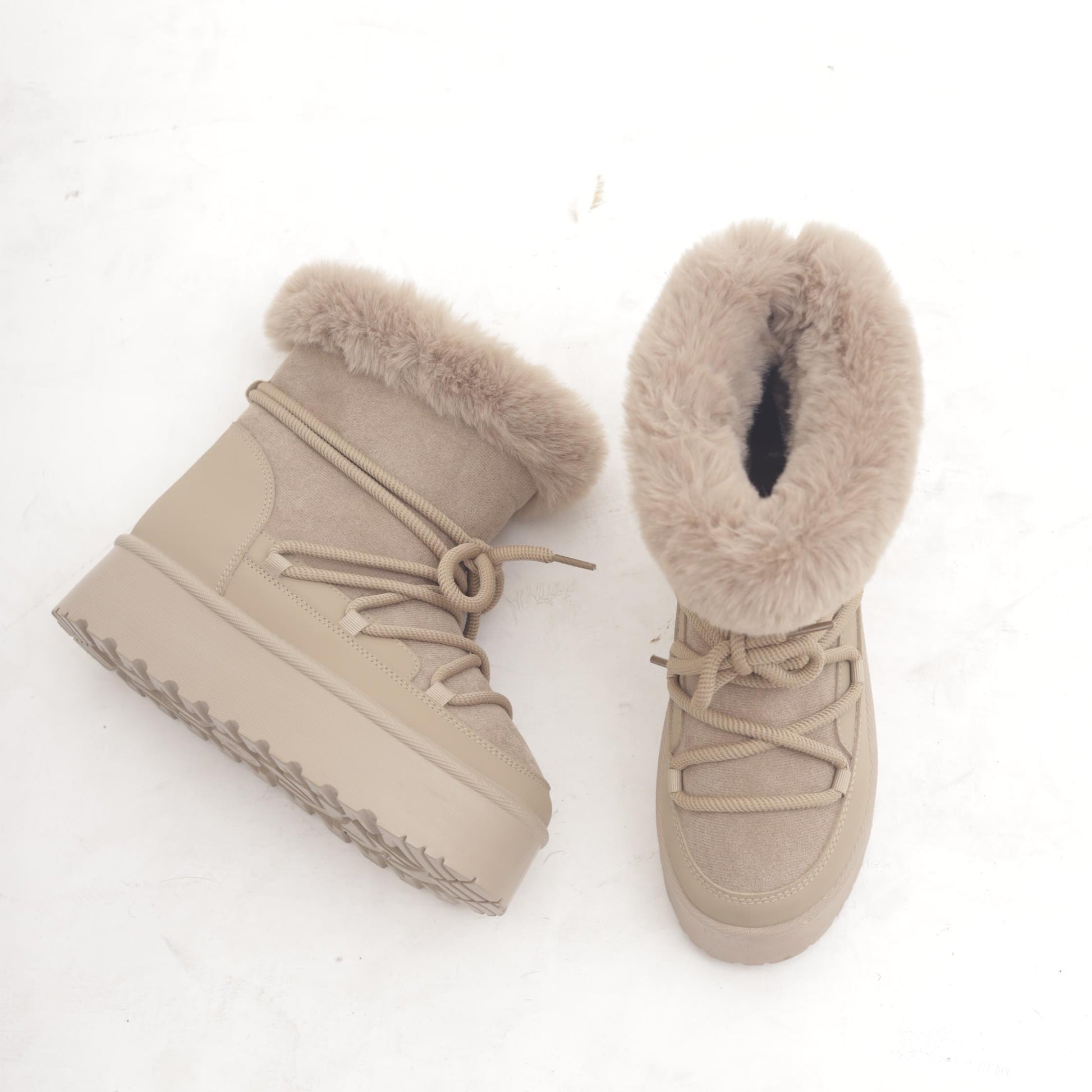 STIVALETTO MAMMUT LACCI TAUPE 