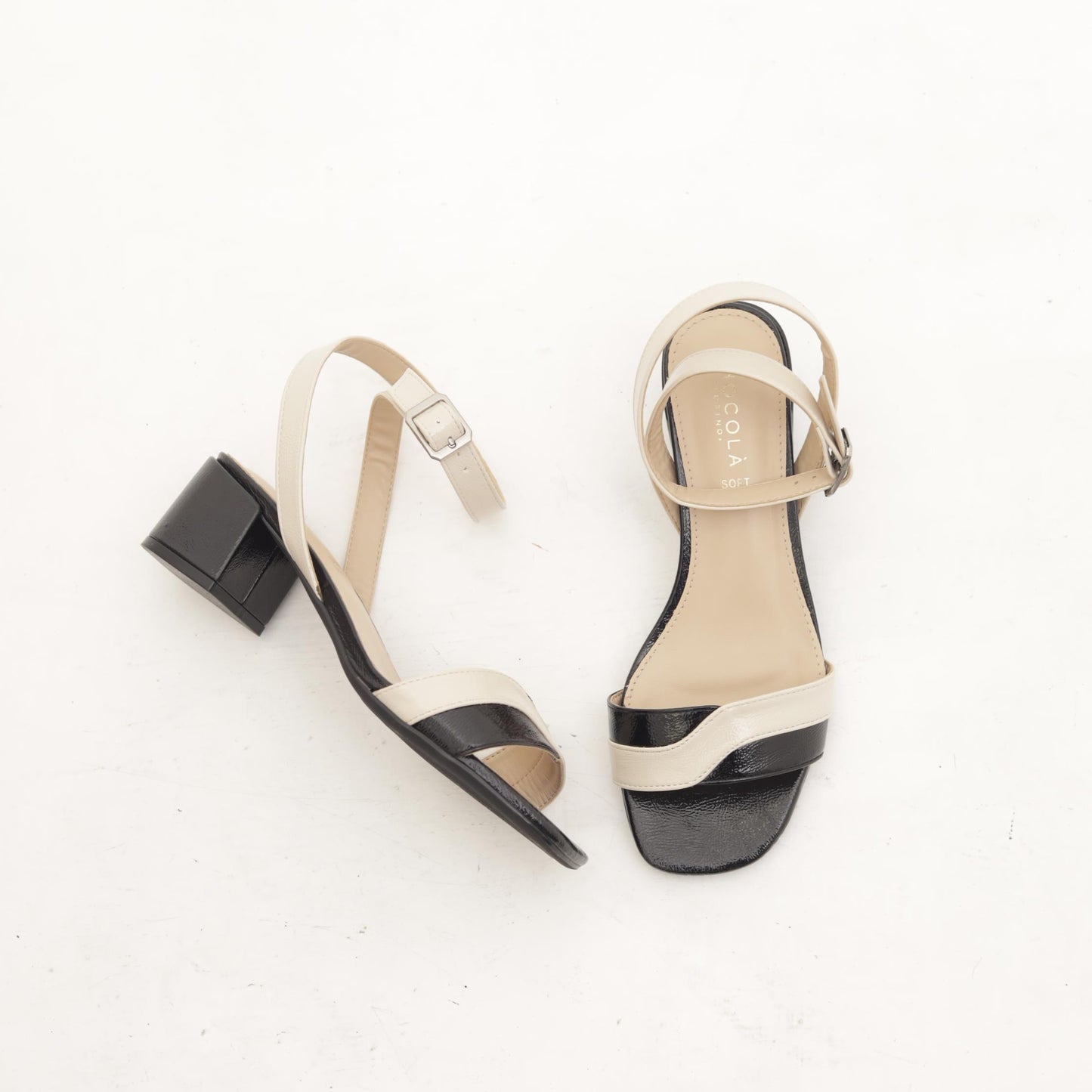 SANDALO BICOLORE WAVE NERO 