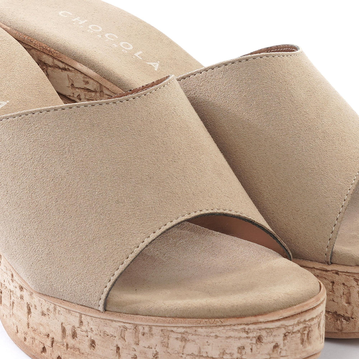 MULE TACCO SUGHERO BEIGE<BR/> 