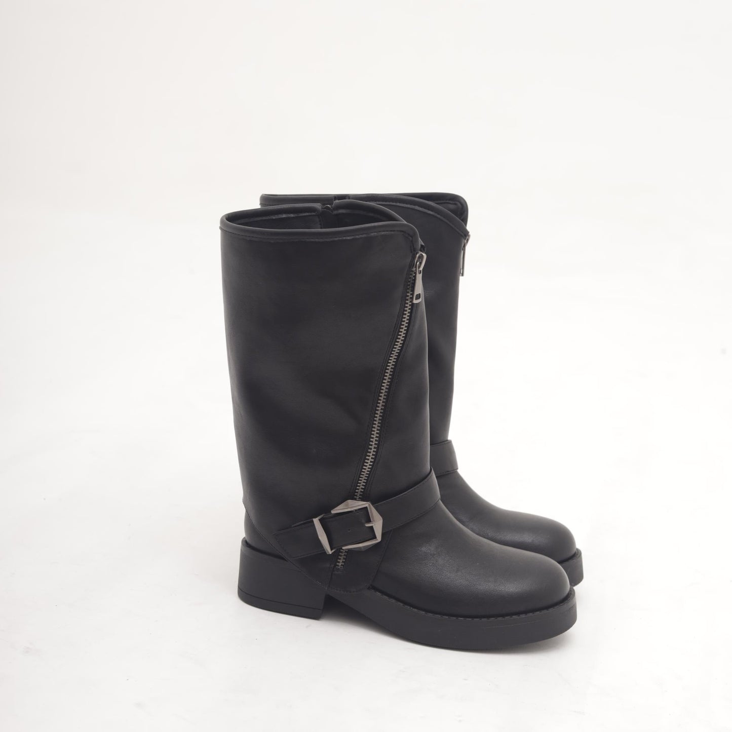STIVALE BIKER ZIP NERO 