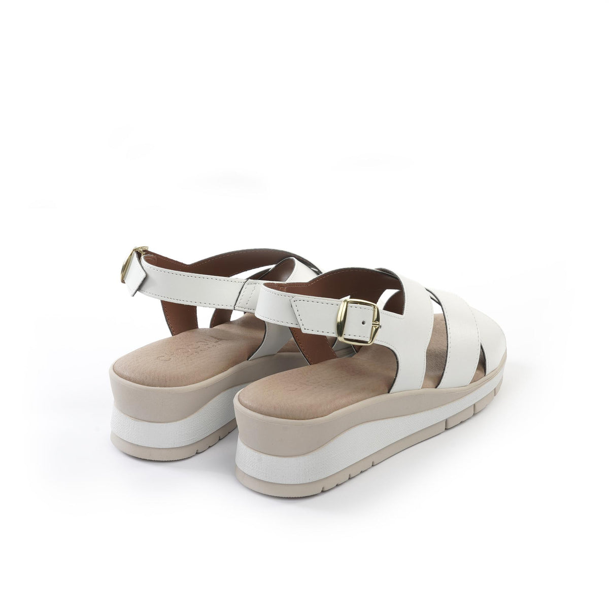 SANDALO ZEPPA FASCE INCROCIATE BIANCO<BR/><BR/> 