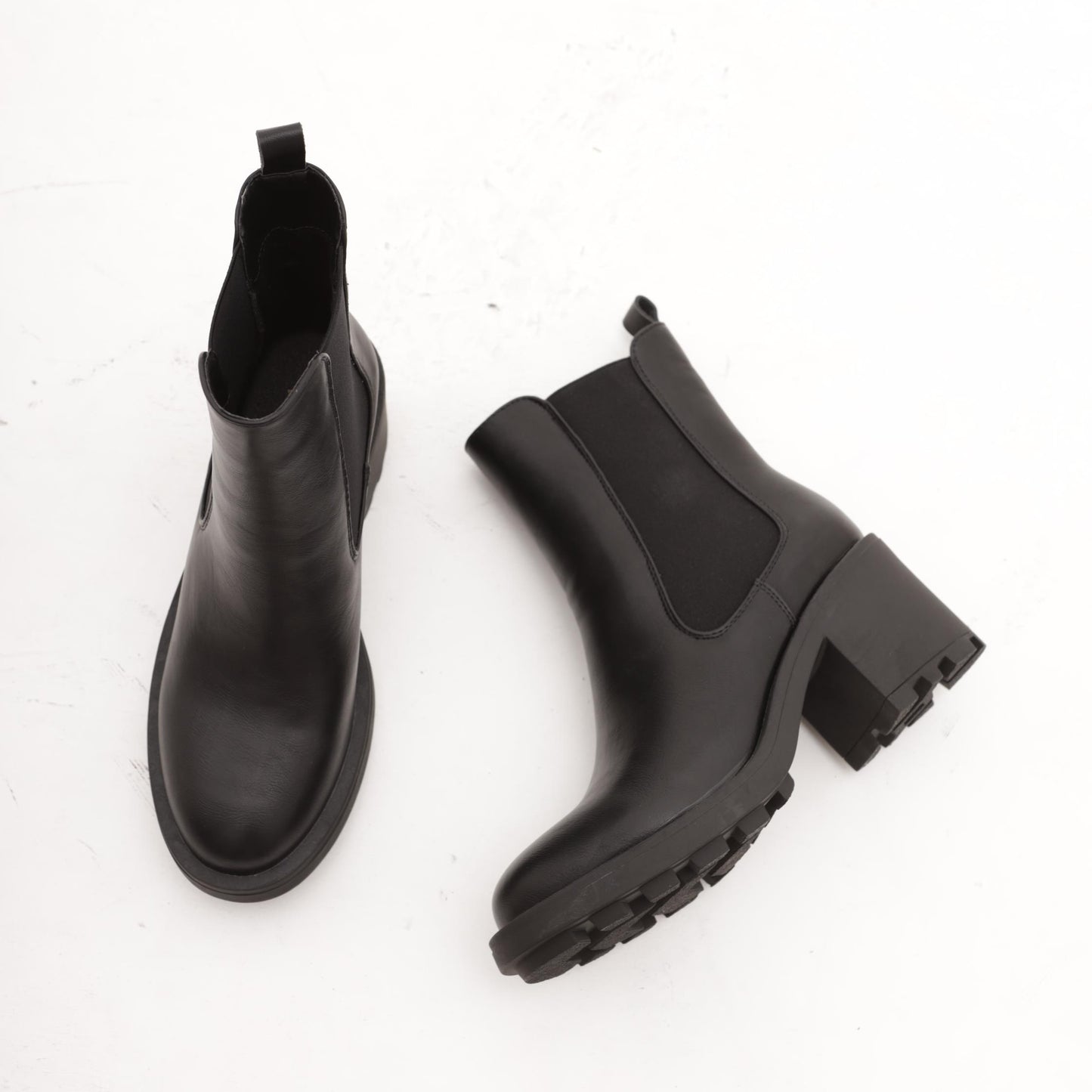 STIVALETTO ELASTICI TACCO NERO 