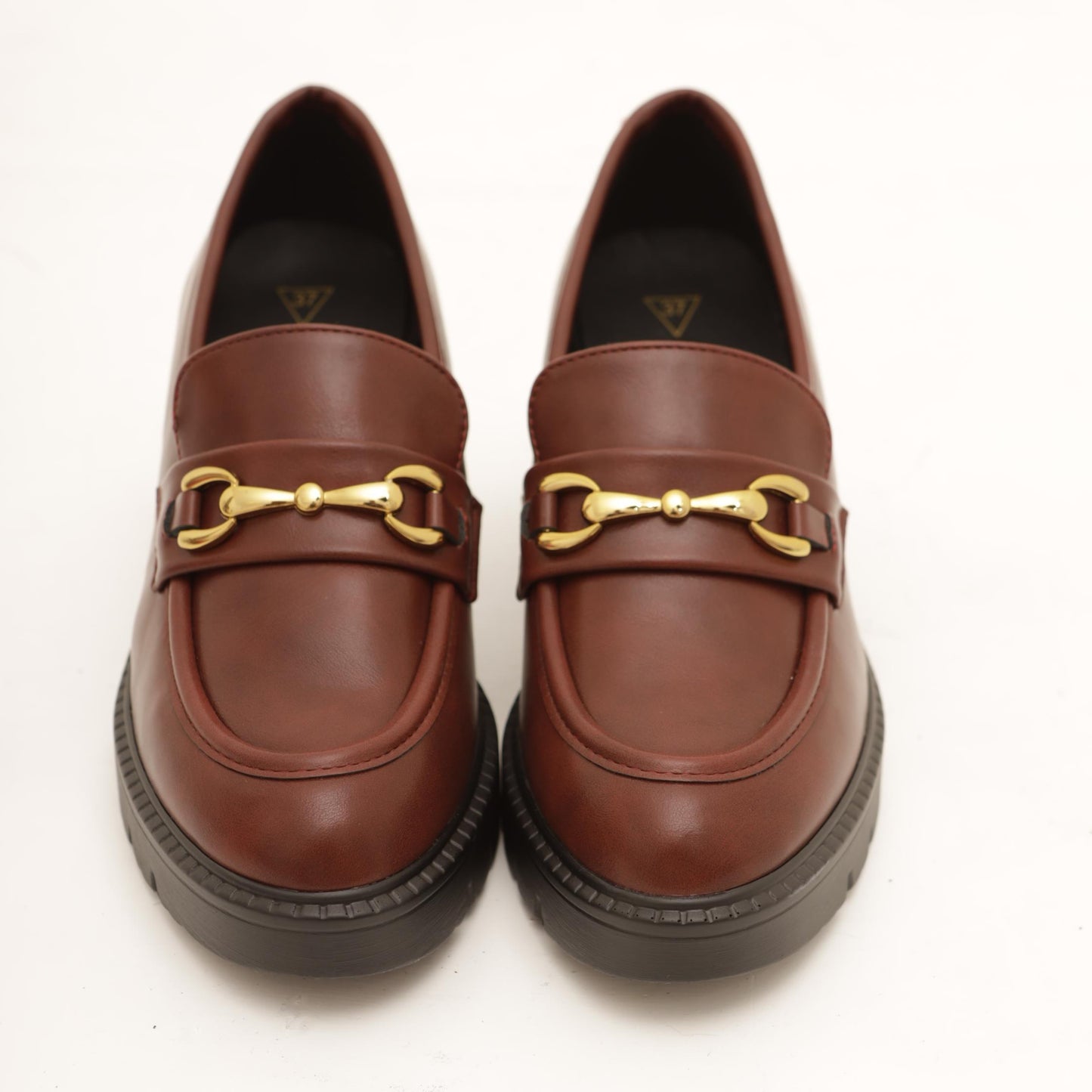 MOCASSINO CON TACCO E MORSETTO BORDEAUX 