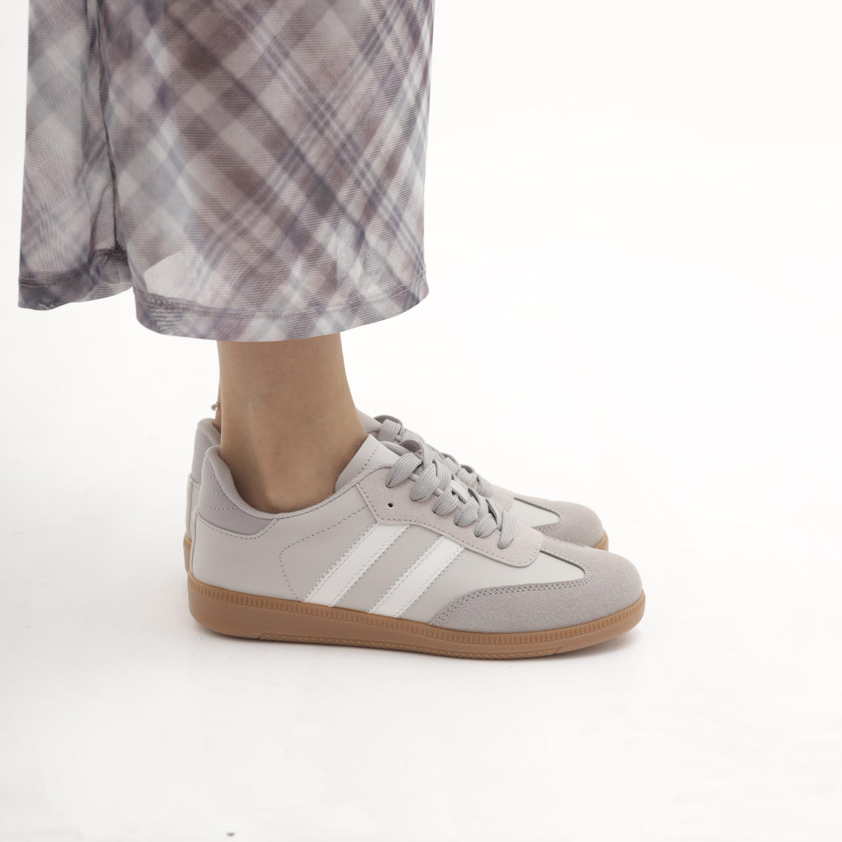 SNEAKERS FLAT GRIGIO 