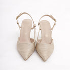SLINGBACK CHIFFON CHAMPAGNE 