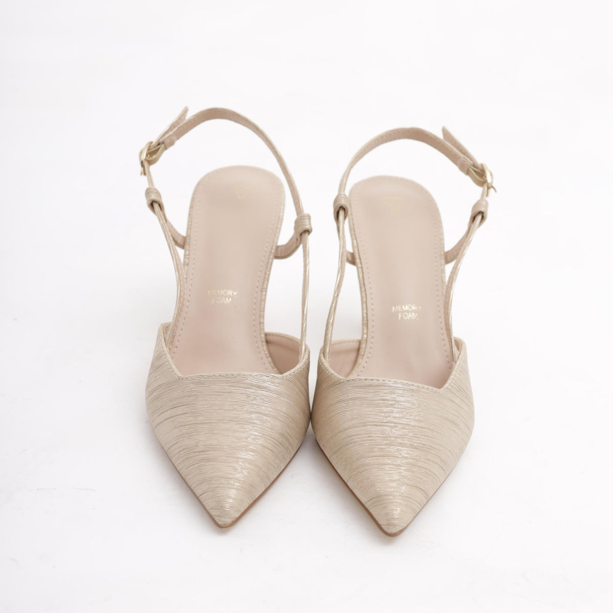 SLINGBACK CHIFFON CHAMPAGNE 