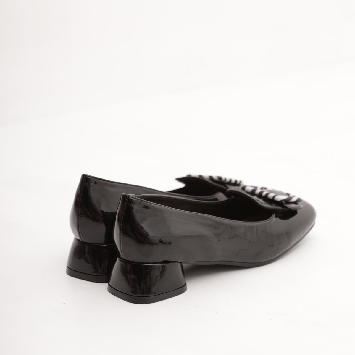 DECOLLETE' BASSA ZEBRA NERO 