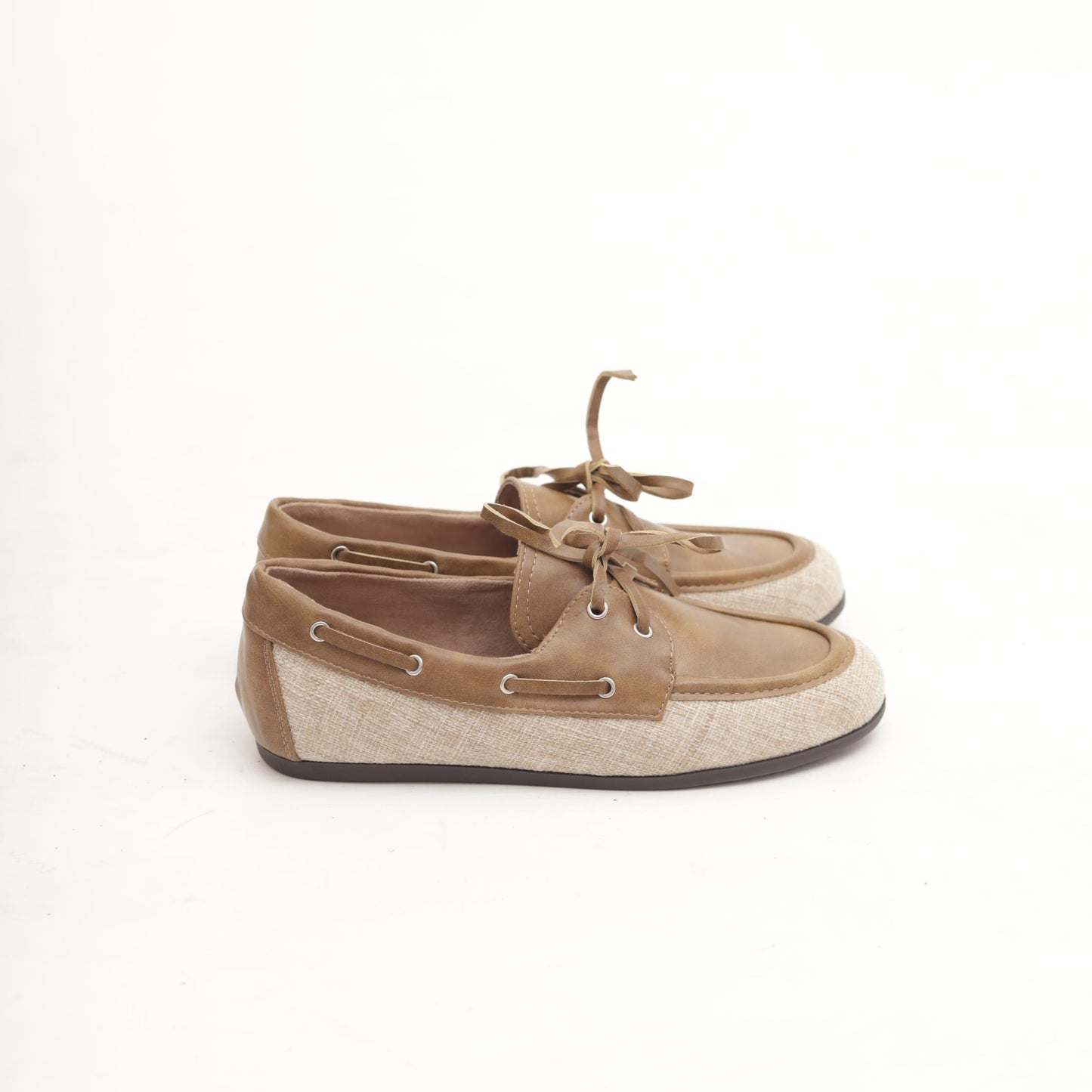 MOCASSINO VELA CANVAS CUOIO 