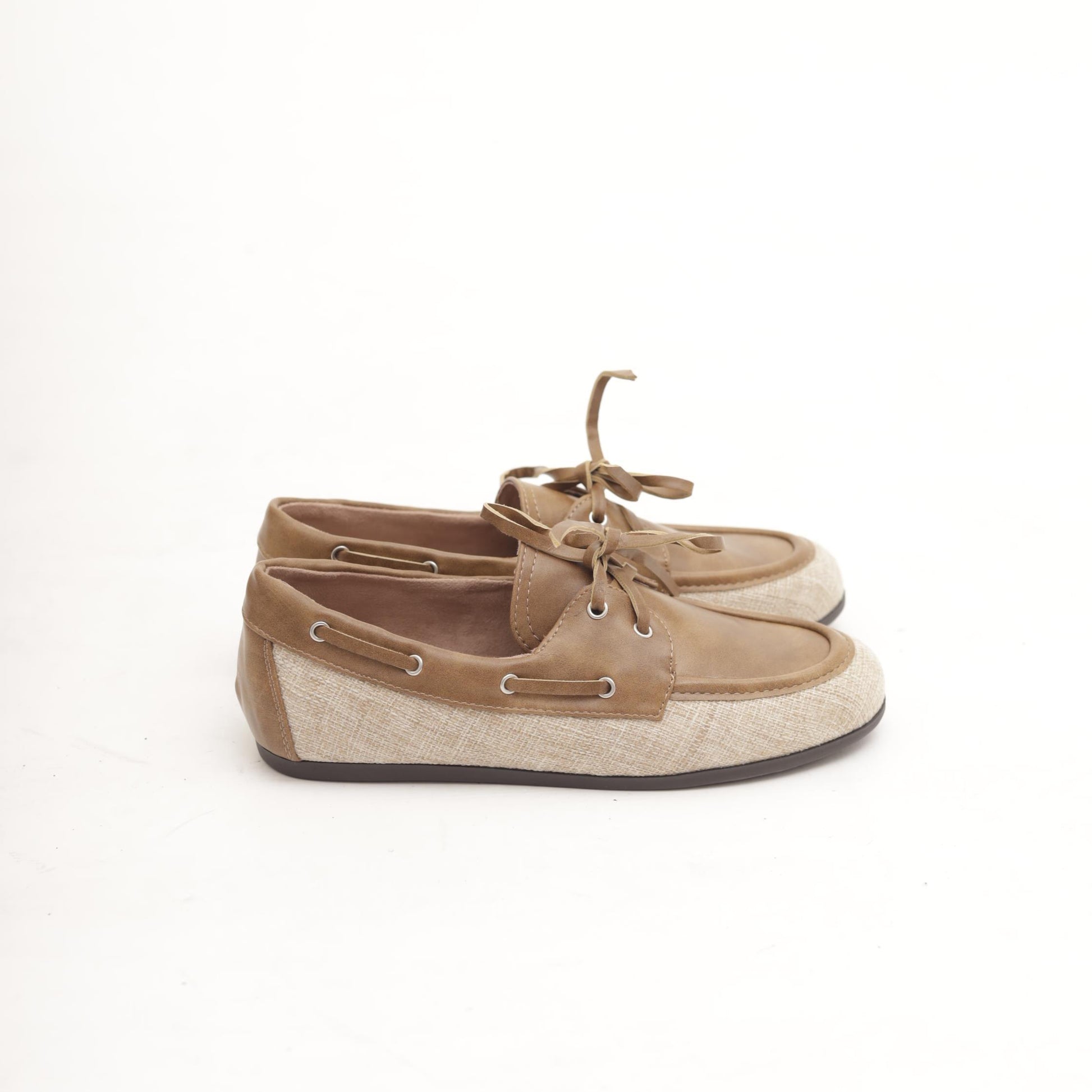 MOCASSINO VELA CANVAS CUOIO 
