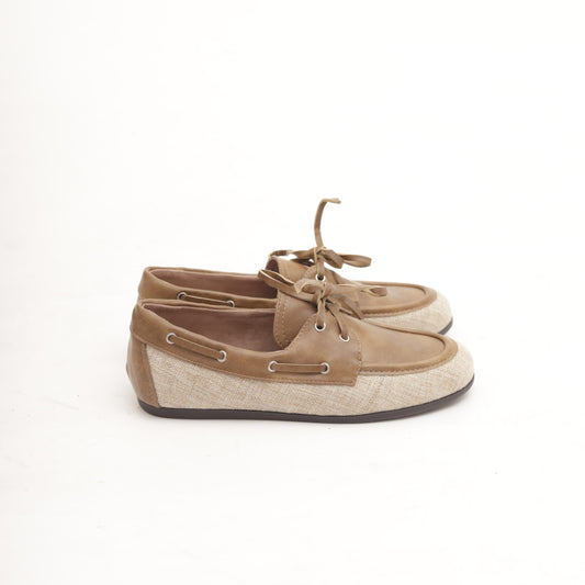 MOCASSINO VELA CANVAS CUOIO 
