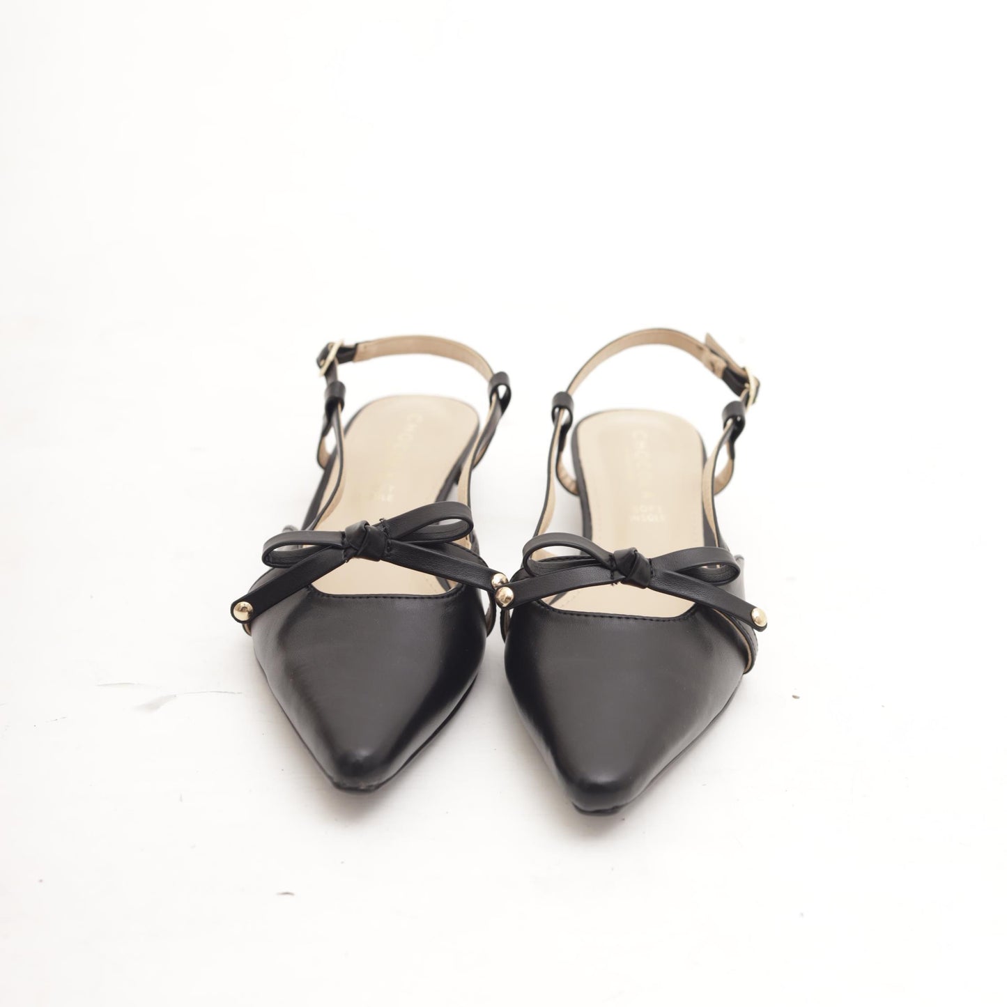 SLINGBACK FLAT FIOCCO NERO 