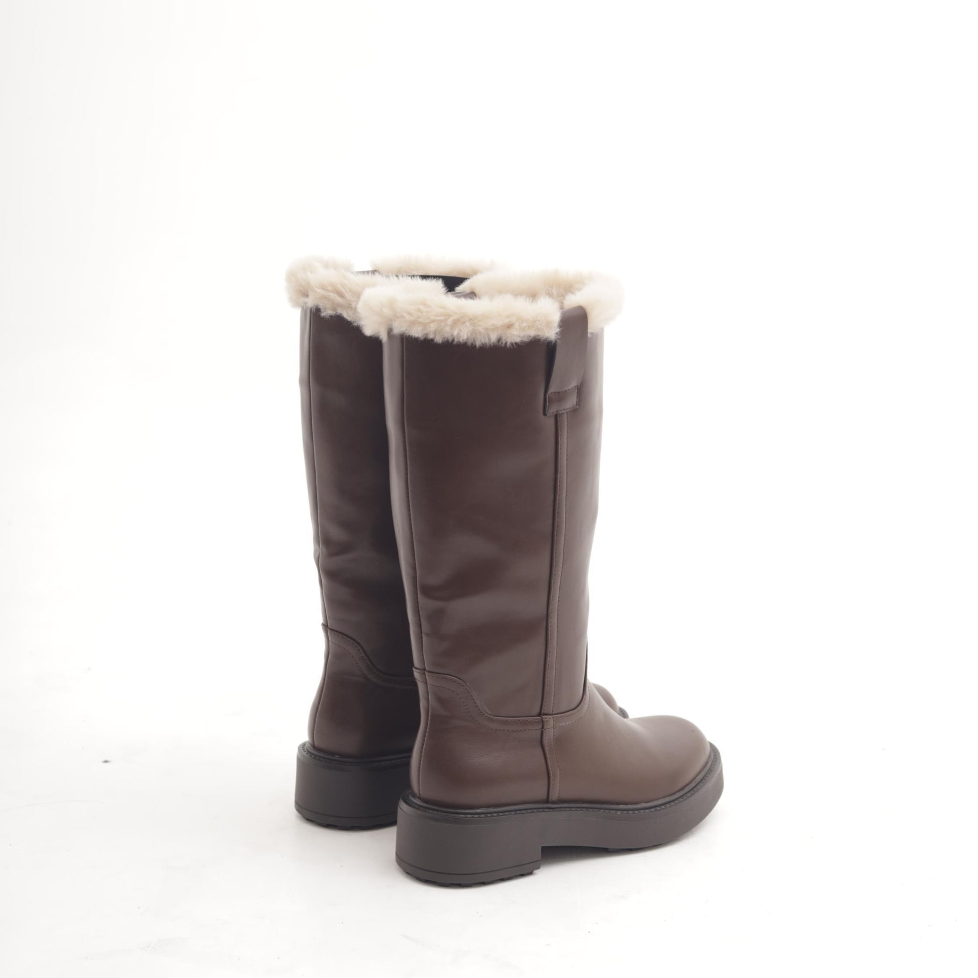 STIVALE LISCIO FUR MARRONE 