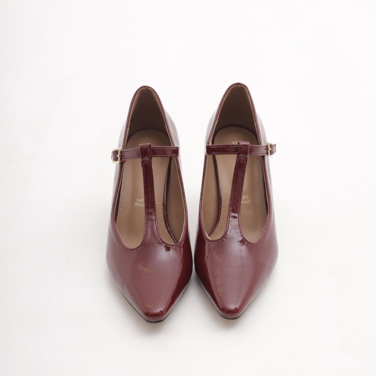 T-BAR CON TACCO BORDEAUX 
