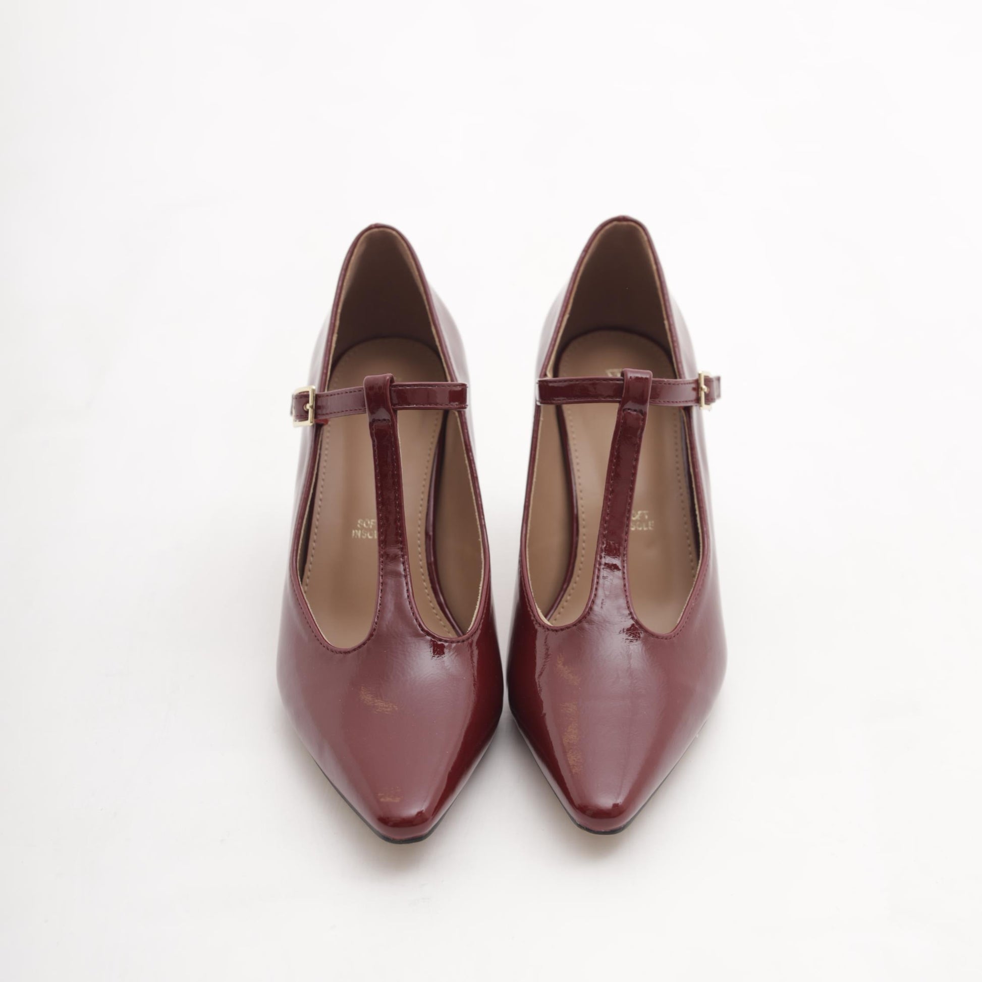 T-BAR CON TACCO BORDEAUX 