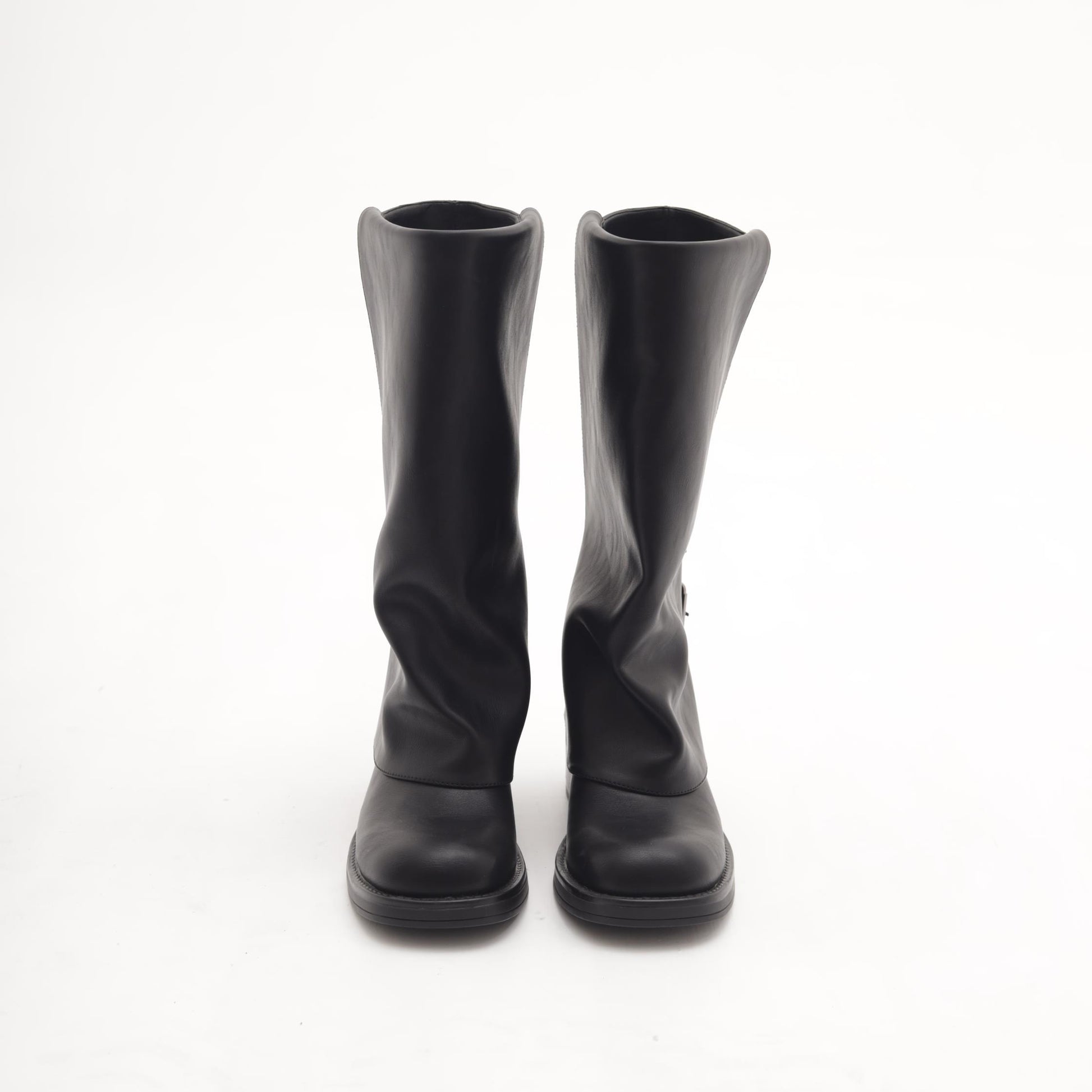 BIKER RISVOLTATO DOPPIA FIBBIA NERO MP2707-1PUNE CHOCOLA