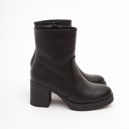 TRONCHETTO BASSO LISCIO NERO MP749PUNE CHOCOLA