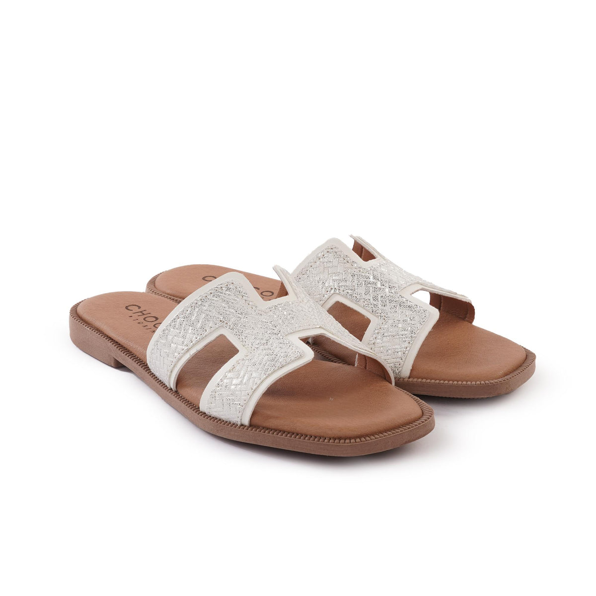 CIABATTINA H INTRECCIATO ARGENTO<BR/><BR/> 